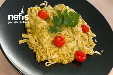 Pesto Soslu Makarna Kremasız